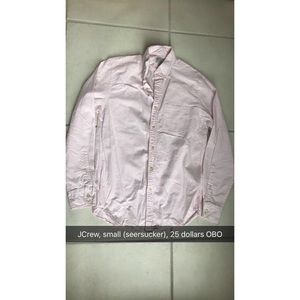 J crew seersucker button down